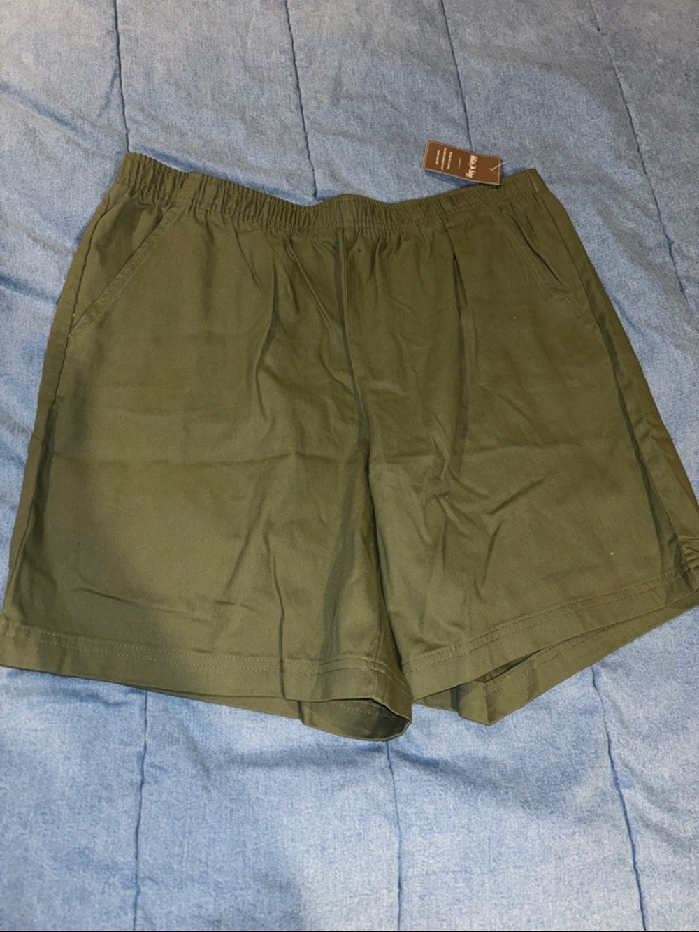 NWT White Stag  Elastic Waist Olive Green Casual Shorts xl